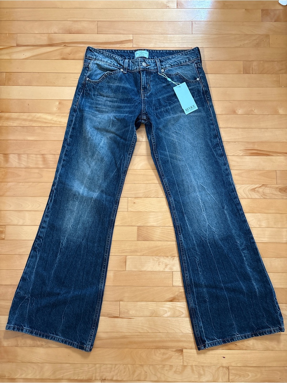 REVICE Victoria Jean (Low-rise Flare) - Deep Sea Blue - W28 L34 - New with Tags